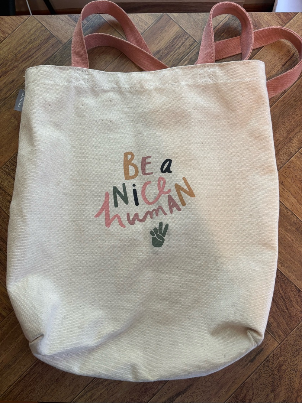 Canvas Tote Bag — Be a Nice Human